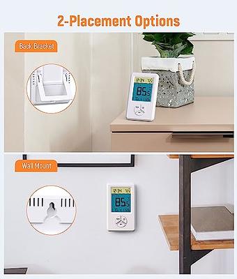 1pc Wall Mounted Indoor Thermometer, White Glass Thermometer