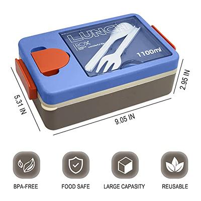 KHOXU Bento Lunch Box, Stackable 3 Layers Bento Box Adult Lunch