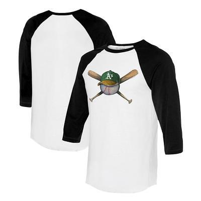 Women's Washington Nationals Tiny Turnip White/Black TT Rex 3/4-Sleeve  Raglan T-Shirt