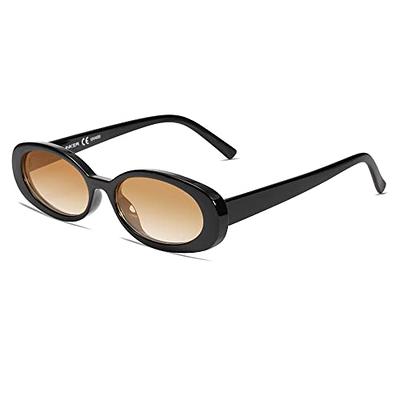 VANLINKER Retro Oval Small Sunglasses for Women and Men 90s Shades Fashion  Goggles Trendy Skinny Glasses VL9651