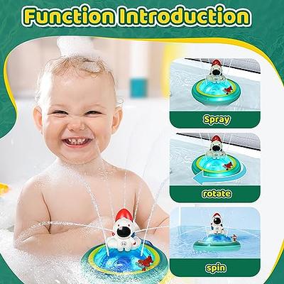  Bath Toys for Toddlers Astronaut Sprinkler Bathtub Toys for  Infant Kids with RGB Light,Rotate and Spray Bath Toys for Shower and  Swimming. (Rocket) : Toys & Games