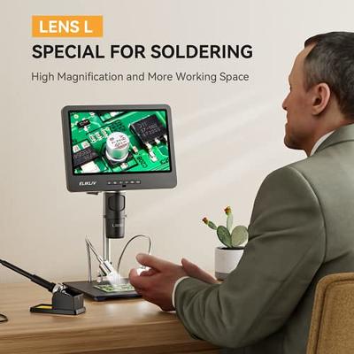 HDMI LCD Digital Microscope with IPS Screen, Dcorn 7 Coin Microscope for  Coin Collection Supplies, View Entire Coin,16MP Soldering Microscope with