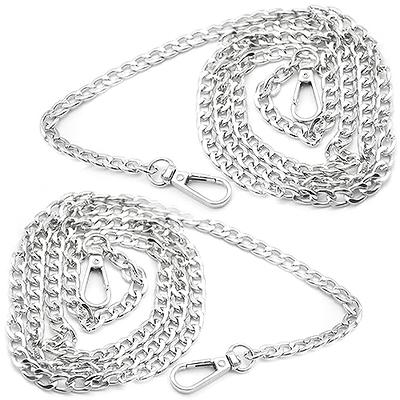 Hocansen 2Pcs Metal Flat Chain Strap 47in Removable Bag Chain Strap Handbag  Chains Accessories with Buckles for DIY and Replacement Handbag Purse  (Silver/LT) - Yahoo Shopping