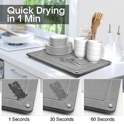 AMOAMI-Dish Drying Mats for Kitchen Counter-Silicone Dish Drying  Mat-Kitchen Dish Drying Pad Heat Resistant Mat-Kitchen Gadgets Kitchen  Accessories