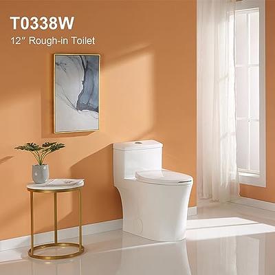 Swiss Madison Sublime II Glossy White Dual Flush Round Standard Height Soft  Close Toilet 12-in Rough-In 1.28-GPF at