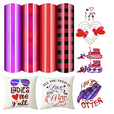 Valentine Heat Transfer Vinyl Bundle Holographic & Pattern Mixed