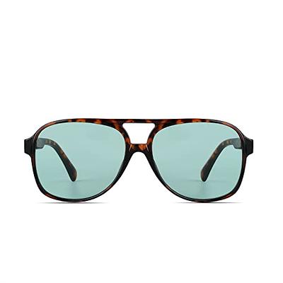 Square Tinted Full-Rim Sunglasses for Women and Men, Green