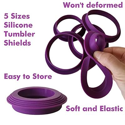 Tumbler Shields for Epoxy Rims, Tumbler Making Supplies, Tumbler Turner  Silicone Insert, Paint Spray Shield 7 Sizes purple