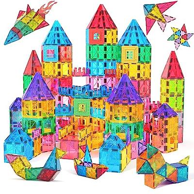 Magnetic Tiles, Toy for 3 4 5 6 7 8 Year Old Boys Girls Kids & Toddlers,  Magnetic Blocks Building Set, Magnetic Tiles for Kids, STEM Building Toy