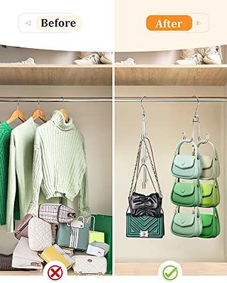 Purse Hanger for Closet Handbag Tote Bag Organizer Storage Hooks for Hanging Bags Purses Protecting Bag Shape Organizing Space, Size: Large