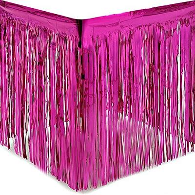 Hot Pink Fringe Curtain