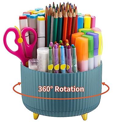 Pen Holder 5 Compartments, School Supplies Organizer for Pen, Colored  Pencil, Art Brushes, Desktop Storage Box in Classroom & Art Studio, Gift  for Teachers, Classmates, and Friends - Gray 