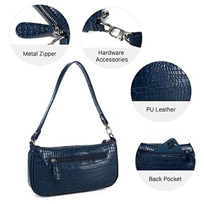Blue Crocodile Bag with Buckle Detail Online Shopping | OXXOSHOP