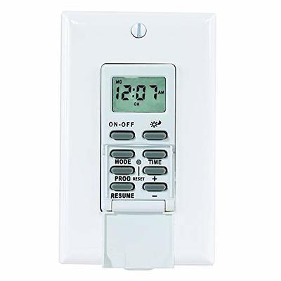 Intermatic 20 Amp 12-Hour Spring Wound In-Wall Timer, White