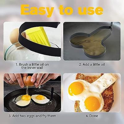 Fried Egg Mold For Frying Pan Egg Rings Silicone Pancake Mold Round Green  Omelette Mold For Cooking Eggs (green Circle)