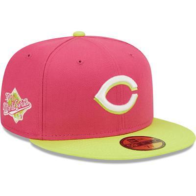 Chicago Cubs NewEra Fitted 7 1/2 2016 World Series Patch Pink