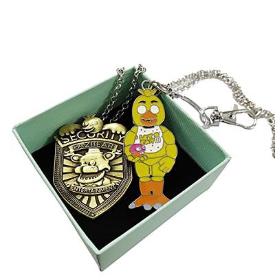  FNAF Security Badge Metal Pin, Pendant Necklace Freddy Fazbear,  Chika, Bonnie, 5 Nights at Freddy Cosplay, Security Pins and Badges, 5  Nights at Freddy's Metal Badge Costume FNAF Collection Costume 
