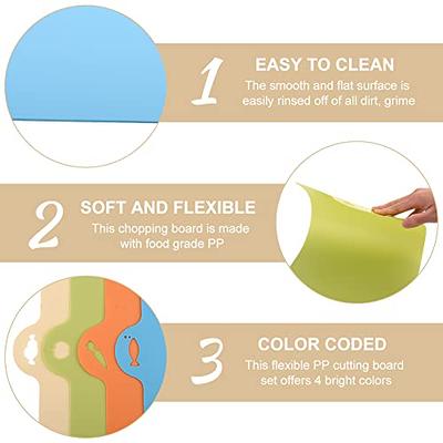 Bellemain Extra Thick Flexible Plastic Cutting Board Mats Non-Skid with  Food Color Codes (Set of 4) (15x11) - Bellemain