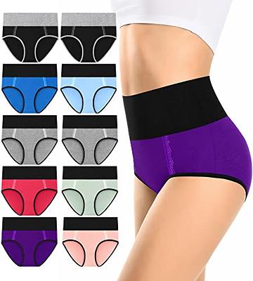 MISSWHO Cotton Womens High Waisted Underwear C Section Briefs For