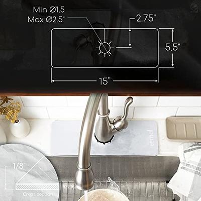 2pcs Faucet Mat For Kitchen Sink Splash Guard Bathroom Sink Slip Drain Pad  Grey - Yahoo Shopping