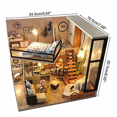 DIY Music Studio Miniature Doll House Kit 1:24 With Light 