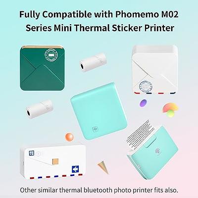 Adhesive Thermal Sticker Paper for Phomemo M02 Series Bluetooth Pocket  Printer