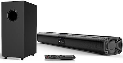  Sound Bars for TV 16-inch, Cinematic TV Bluetooth Sound Bar  with Impactful Bass with Remote Control, Wall Mountable Sound Bar Work with  Traditional or Smart TV, Computer : Electronics