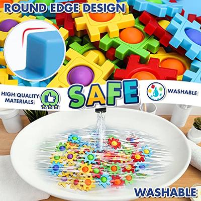 Game Toys for 4-5-6 Year-Old Boys: Building Blocks Toys for Kids Age 4-6  Year Olds Silicone Bubble Blocks Toys for 5 6 7 8 9 10 Year Old Boys Girls