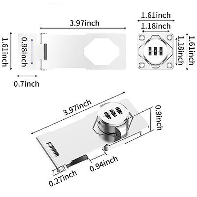 TBWHL Password Cabinet Locks 2PCS with Screws and Viscose, Keyless Combination  Lock Rotary Hasp Lock Slide Latch Lock for Cabinet Drawer Refrigerator -  Yahoo Shopping