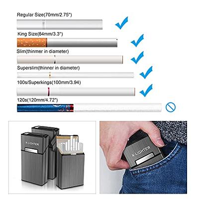 Cigarette Case Box Lighter 20pcs Cigarette Holder for Lady Slim Cigarette  USB Electronic Tungsten Lighter Men Gifts