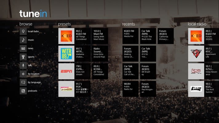 TuneIn Windows 10