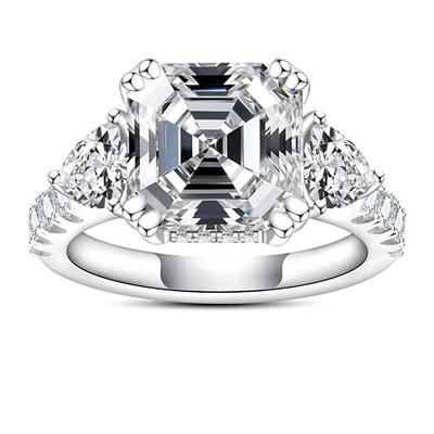 Venetia 3-Stones Top Grade Realistic Princess Cut Simulated