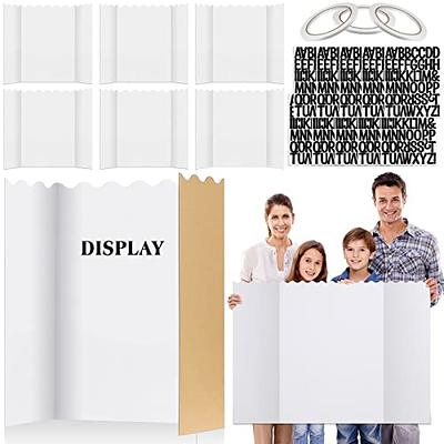 White Tri-fold Display Board, Corrugated Cardboard, 36 x 48 inches (Pack of  6)