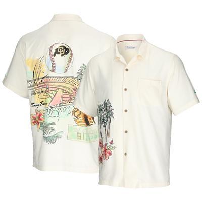 Cleveland Browns Tommy Bahama Sport Coconut Point Palm Vista IslandZone  Button-Up Camp Shirt - White