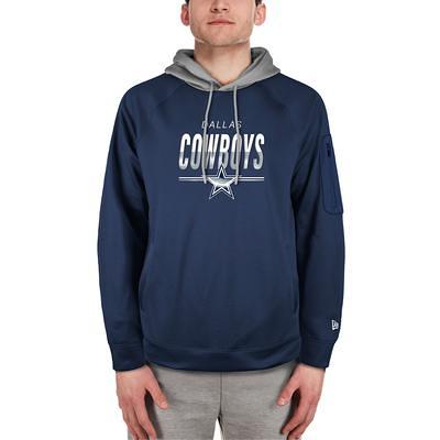 Men's Antigua Heathered Gray Dallas Cowboys Victory Pullover Hoodie