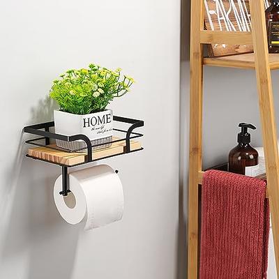 Free Standing Toilet Paper Holder Tissue Paper Holder Stand with Wood Shelf  Rustic Toilet Paper Roll Holder Standing for Farmhouse Bathroom Washroom  Rustic Brown - Yahoo Shopping