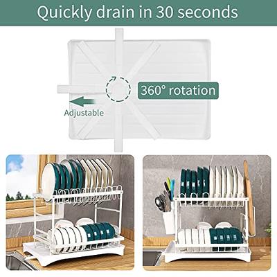 daooap Dish Drying Rack, Dish Racks for Kitchen Counter, Dish