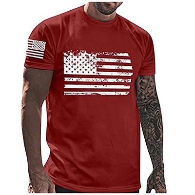 Patriotic Shirts for Men, America Patriotic Flag Men's Shirts,Mens  Patriotic T Shirt Short Sleeve 4Th of July Tshirts Tees 