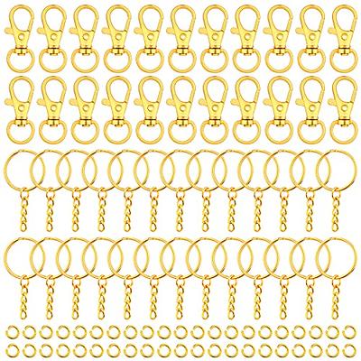 Keychain Rings for Crafts, Selizo 120pcs Gold Keychain Hardware