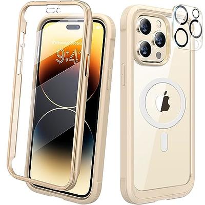  TAURI [5 in 1 Strong Magnetic Clear for iPhone 14 Case  [Designed for MagSafe] with 2 Screen Protector +2 Camera Lens Protector,  [Military Drop Protection] Slim Phone Case for iPhone 14