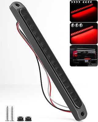 PSEQT 10 LED Trailer Brake Tail Lights Bar Red Stop Turn Tail Scanning  Identification Lights Assembly Clearance Trailer Lighting Strip Waterproof  for Pickup Golf Cart Offroad Truck RV, 1Pcs - Yahoo Shopping