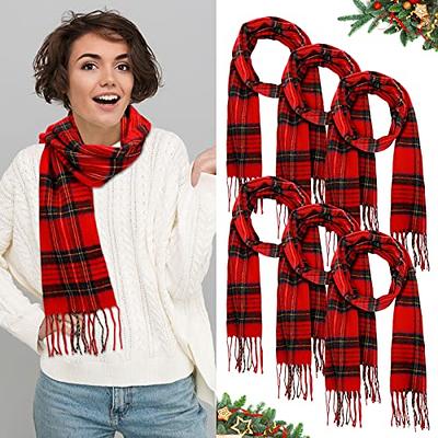 Janmercy 6 Pcs Women Buffalo Plaid Scarf Winter Red and Black Plaid Blanket  Scarf Warm Chunky Oversized Tartan Shawls Wraps Scarves Unisex for Family  Men Women Christmas Decoration - Yahoo Shopping