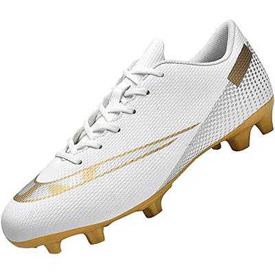 Men’s Soccer Shoes Professional Football Shoes for Big Kids Spikes Football  Boots Athletic Sneakers Breathable Youth Competition Hightop Soccer Cleats