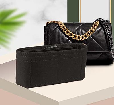 Lckaey Purse Organizer Insert for Chanel 19 Small bag Organizer with Side  Zipper Pocket black 1016 24 * 7 * 12cm - Yahoo Shopping