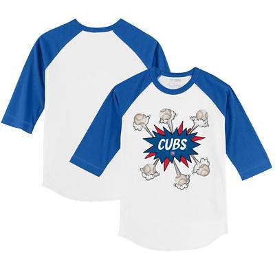 Milwaukee Brewers Tiny Turnip Infant Baseball Tie Raglan 3/4 Sleeve T-Shirt  - White/Navy