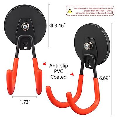 MUTUACTOR Heavy Duty Large Garage Magnet Hooks, 2 Pack