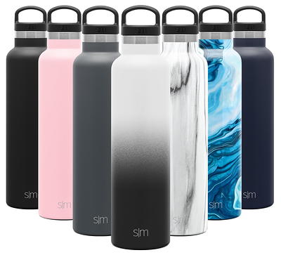 MakerFlo 32oz Hydro Water Bottle - 2 Lids - Powder Coated Black