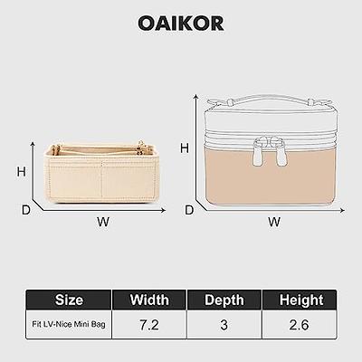 OAikor Felt Purse Organizer Insert for Tote,Bag Organizer Insert with  Zippers,Handbag Organizer Fit for LV Nice Mini.（Beige-Felt - Yahoo Shopping