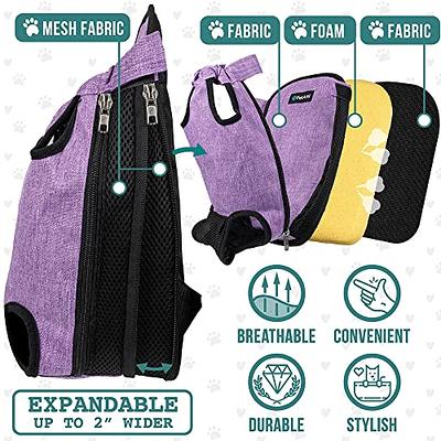 WOYYHO Pet Dog Carrier Backpack Puppy Dog Travel Carrier Front Pack  Breathable Head-Out Backpack Carrier for Small Dogs Cats Rabbits (M (up to  10