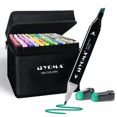 AOOKMIYA 168-Color Alcohol Art Markers Set, Ohuhu Dual Tip, Brush & Ch